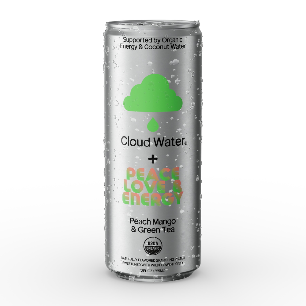 Cloud Water BrandsPeach Mango Green Tea + Peace, Love & Energy (12 pk)