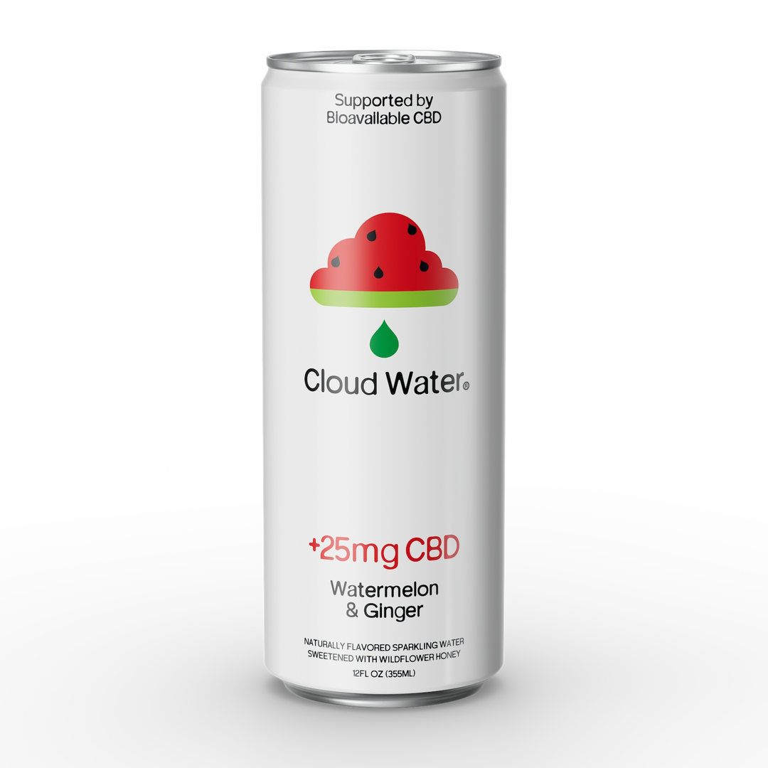 Cloud Water Watermelon and Ginger with 25mg CBD Seltzer Drink