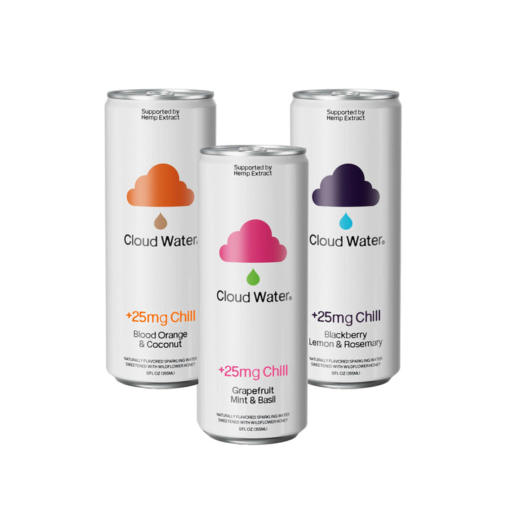 OG Cloud Water + Chill - Three delicious hemp-infused flavors